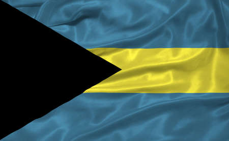 illustration of waving Bahamian Flag close upの写真素材