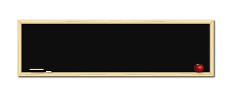 Illustration of long blank blackboard on whiteの写真素材