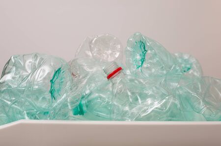 Plastic bottles for recyclingの写真素材