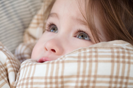 A little girl closeupの写真素材