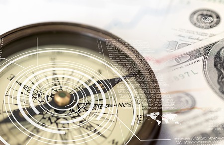 Finance concept of right direction for investment