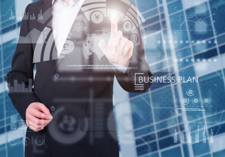 Businessman using innovative technologiesの写真素材