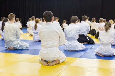 People practice Aikido