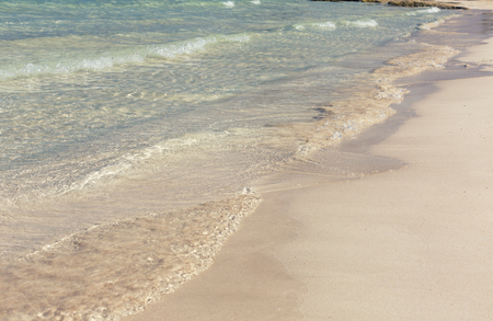 Soft wave of the sea on the beachの写真素材
