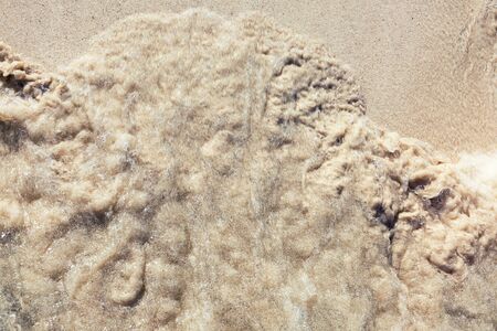 Soft wave of the sea on the beachの写真素材