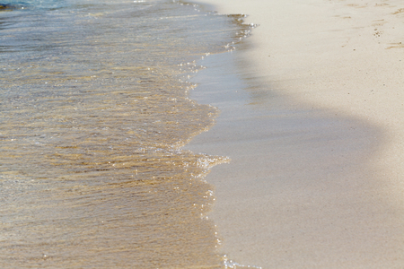Soft wave of the sea on the beachの写真素材