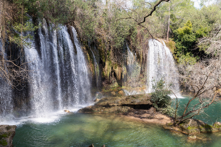 Kursunlu Waterfalls in Antalya, Turkey. Kursunlu selalesiの写真素材