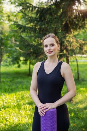 A portrait of a beautiful woman Pilates instructorの写真素材