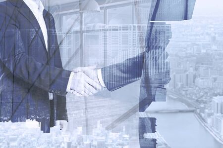 Business partners shaking hands. Great deal for bothの写真素材