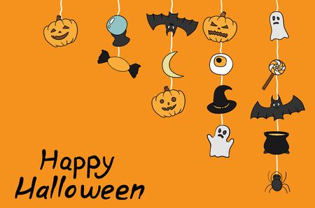 Happy Halloween characters illustration. Halloween holidayの写真素材