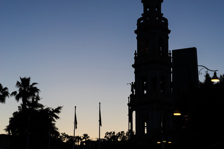 silhouette of towerの写真素材