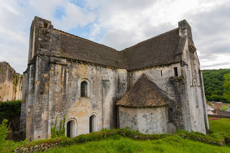 Romanesque fortified church of Saint Amand de Coly in the french region of Dordogne