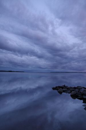 Lake in Finland in the evening light