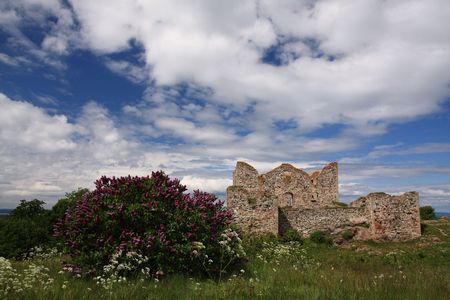 Brahehus Castle ruin of Joenkoeping Swedenの写真素材