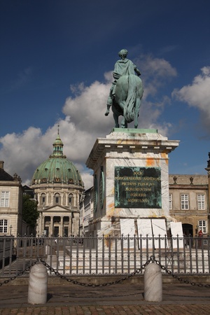 Beautiful city of Copenhagen, royal castle squareの写真素材