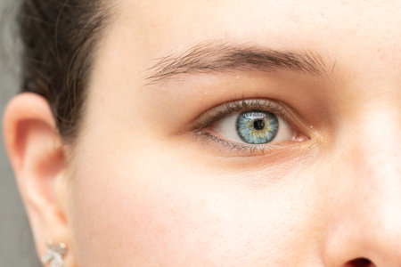 abnormalities of the neuromuscular system; orthoptic examination conceptの写真素材