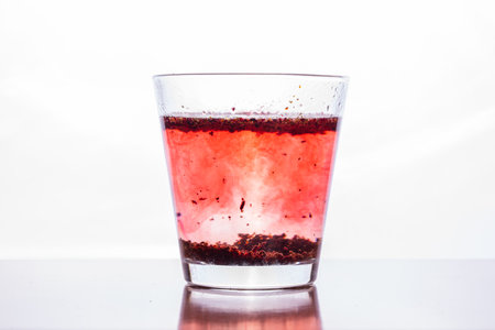 the valuable antioxidant properties of red fruit infusion: health conceptの写真素材