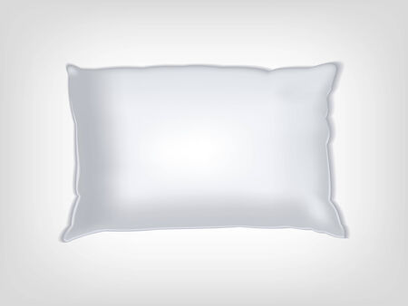 Clean white vector pillow mockup for texturing and patternsのイラスト素材
