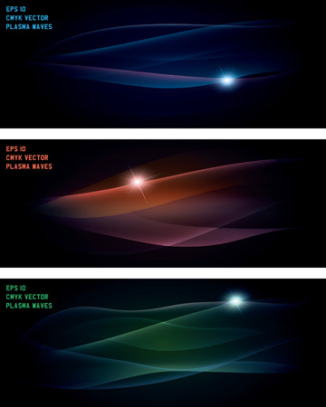 Smooth Futuristic Plasma Color Vector Flowing Wavesのイラスト素材