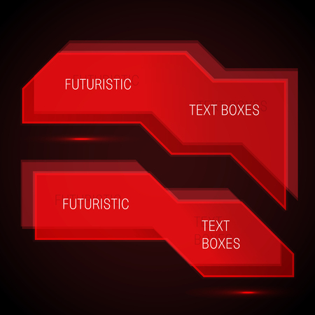 Futuristic text boxes transparent banners for infographicsのイラスト素材