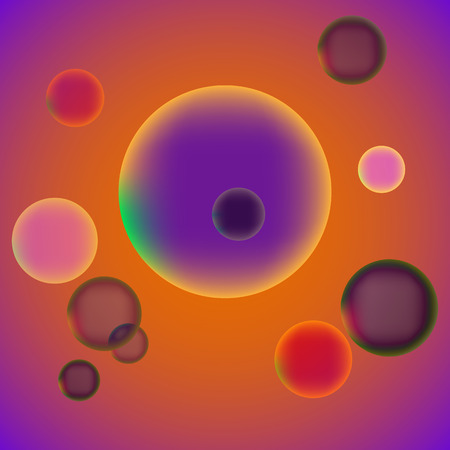 Abstract mood volume colorful bubbles backgroundのイラスト素材