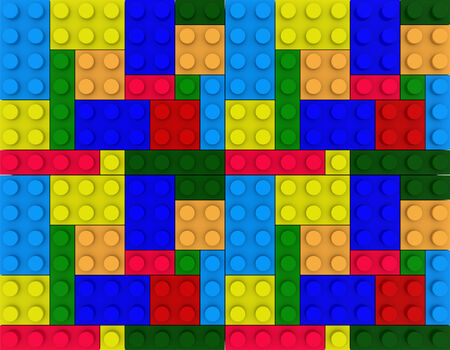 Huge Colorful Children Brick Construction toy backgroundの写真素材