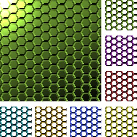 Abstract Vector Sci-fi Cell Seamless Pattern for Brochures, Games, TVのイラスト素材