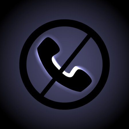 Vector phone blacklist icon for mobile applicationのイラスト素材