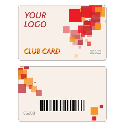 Set Of Plastic Gift Cards with Geometric Shapes Designのイラスト素材