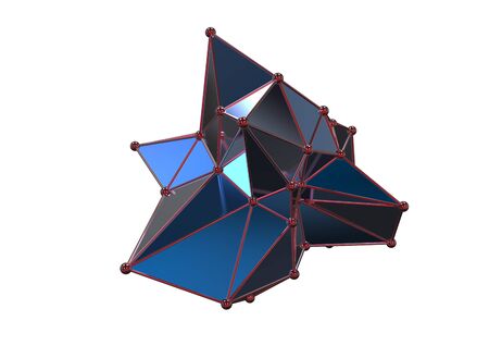 Futuristic digital abstract plexus style 3d molecule modelの写真素材