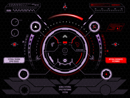 Abstract future, concept vector futuristic blue virtual graphic touch user interface HUD, raster versionのイラスト素材
