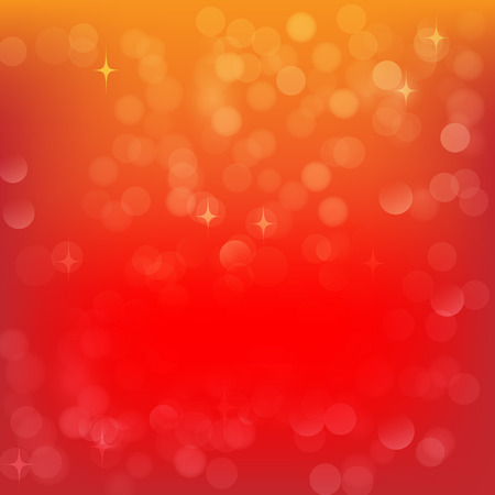 Red Christmas Abstract Background with Speckles and Light Golden Bokeh Effectのイラスト素材
