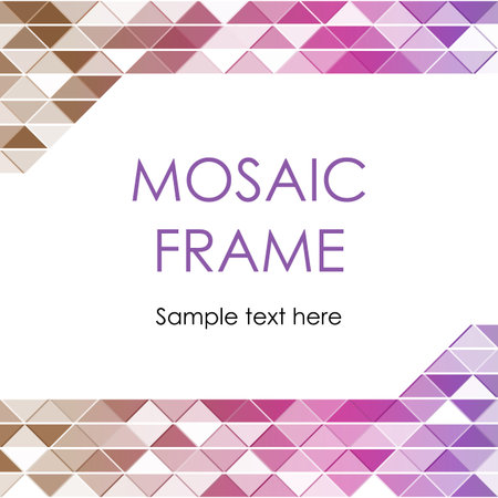 Creative Triangular Polygonal Colorful Mosaic Frame. Useful for brochure cover. illustrationのイラスト素材