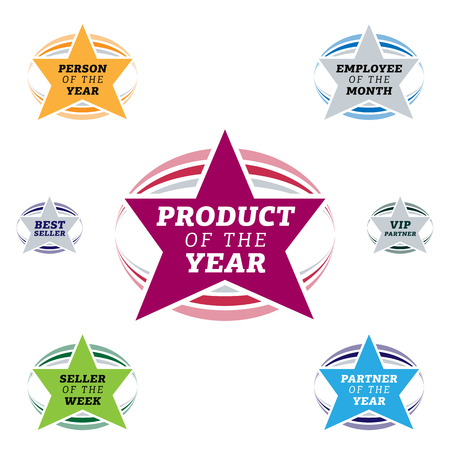 Bestseller star label most popular sign popularity label or sticker for best seller.のイラスト素材