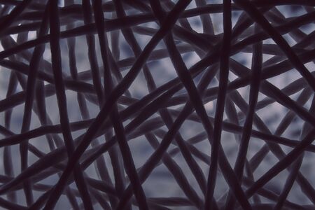 Roll texture of white nylon rope, extreme close-up macro shotの写真素材