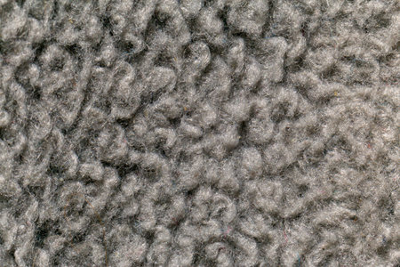 Gray fabric texture, terry cloth, extreme close-up viewの写真素材
