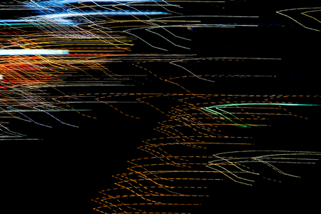 bokeh tangle Abstract light line colour night backgroundの写真素材