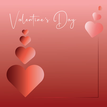 Valentine's Day background with hearts. Vector Illustration.のイラスト素材