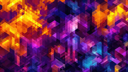 Geometric vector pattern with hexagon tiles in modern gradient tonesの素材