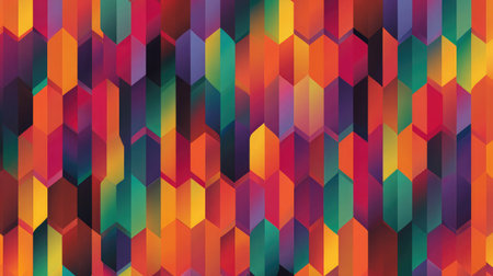 Geometric vector pattern with hexagon tiles in modern gradient tonesの素材