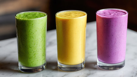 Colorful trio of smoothiesの素材
