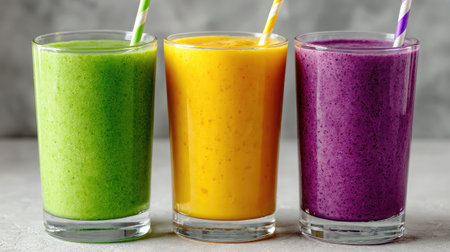 Colorful trio of smoothiesの素材
