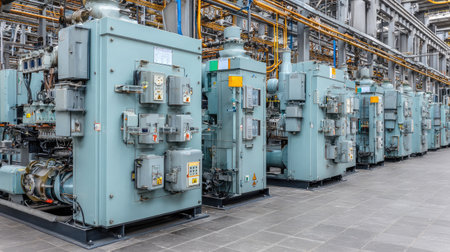 Electrical switchgear equipment inside high-voltage power generation plantの素材
