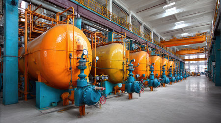 Insulated pressure vessels and regulators in a geothermal power stationの素材