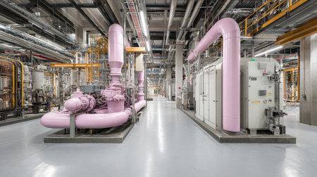 Heat exchanger systems and steam ducts in a power generation plantの素材