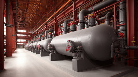 Insulated pressure vessels and regulators in a geothermal power stationの素材