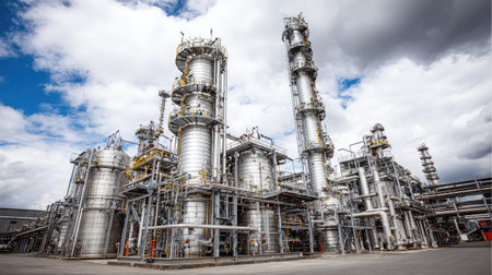 High-capacity crude oil refining towers producing chemical streams with advanced filtrationの素材