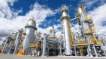 High-efficiency fractional distillation towers converting petroleum into commercial chemicalsの素材