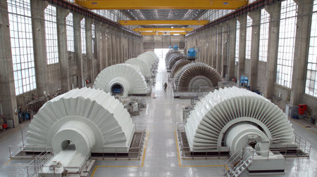 Steam turbines aligned in parallel inside an advanced power generation unitの素材