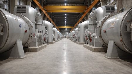Steam turbines aligned in parallel inside an advanced power generation unitの素材